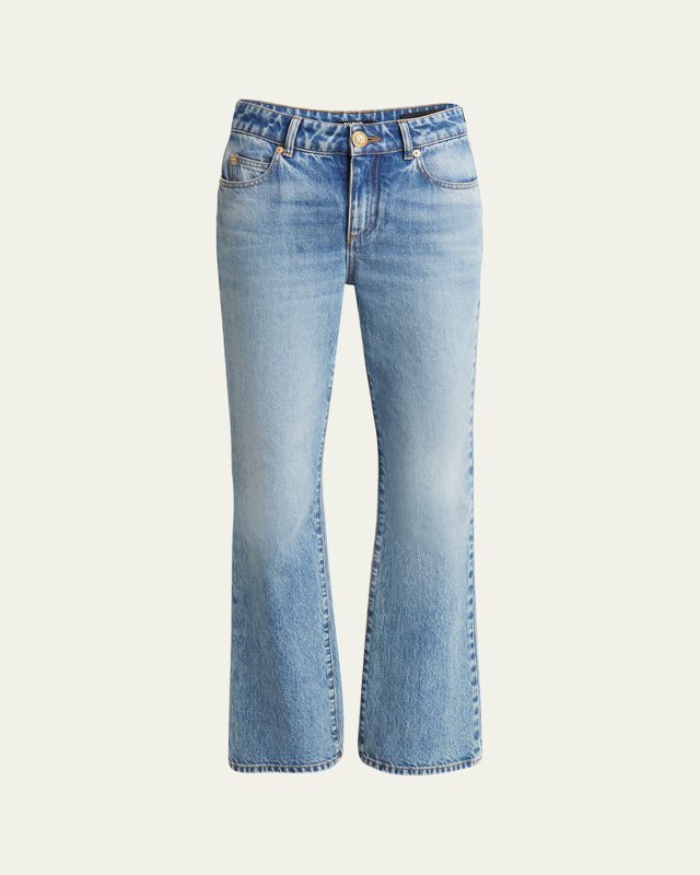 Flared Denim Pants